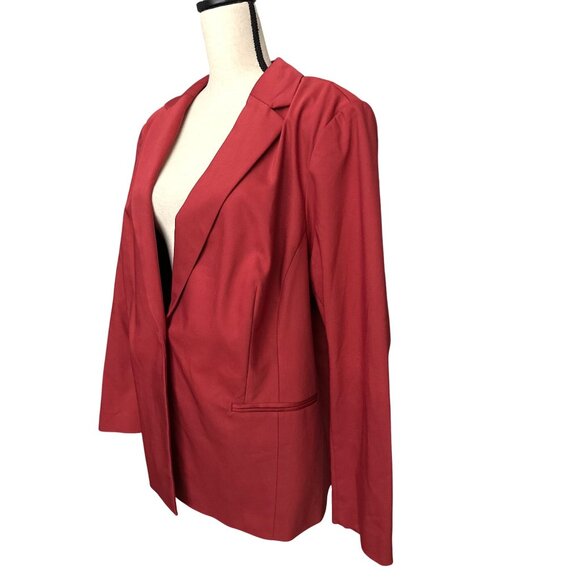 NWT Lane Bryant THE BRYANT BLAZER Red Body Skimming not Skin Tight Lined Size 22 - Picture 5 of 7